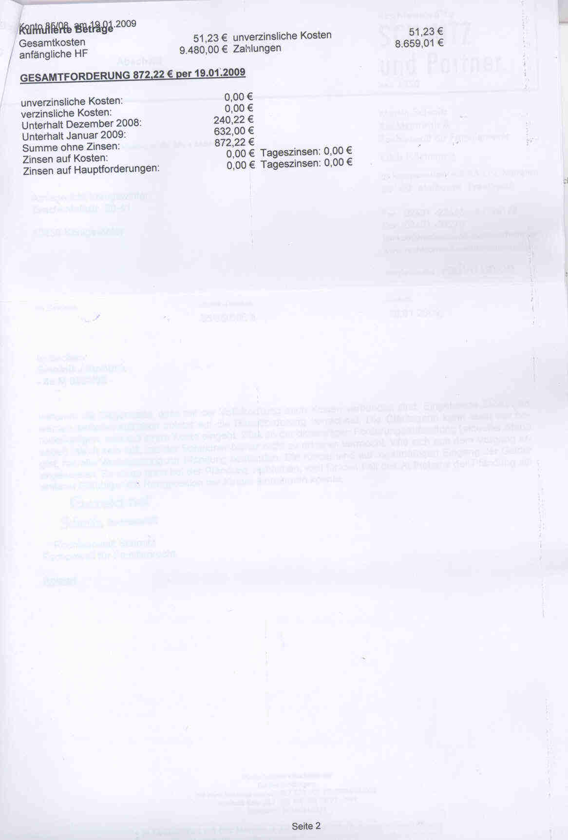 Angebliche Forderung Darstellung RA Schmitz NW 3 Angebliche Forderung Darstellung RA Schmitz NW 3