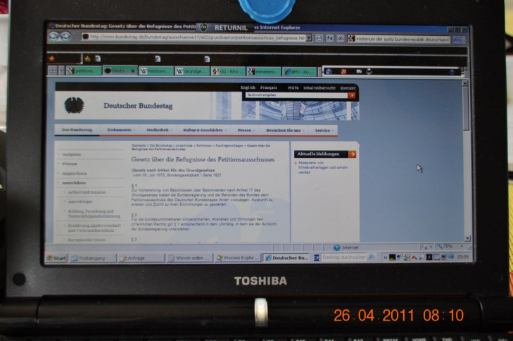 Gesetz Befugnisse Petitonsausschuss