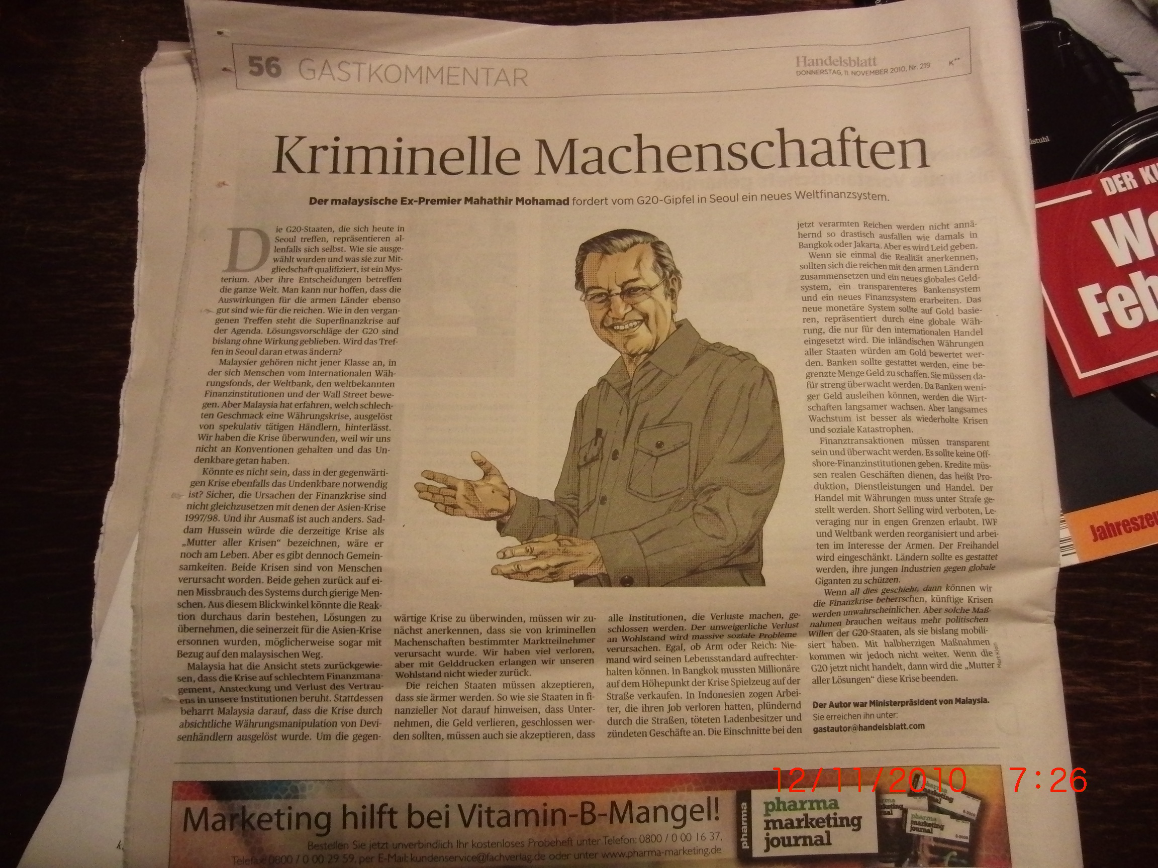 Kriminelle Machenschaften Forderung nach neuem Geldsystem CIMG5514