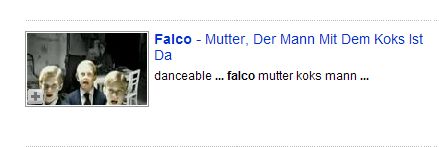 Mutter der Mann mit dem Koks ist da Falco