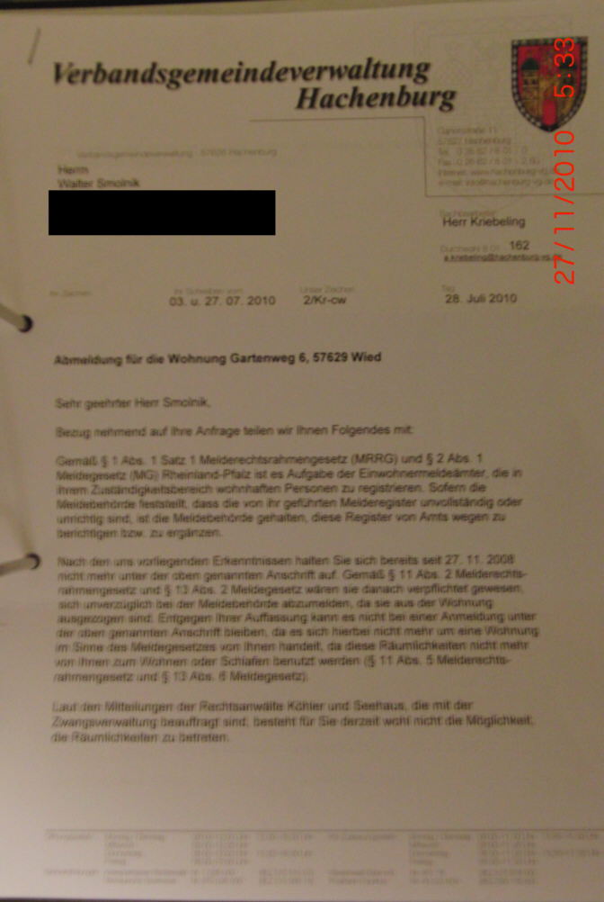 Zwangsabmeldung VerbdGemVerw Zwangsabmeldung VerbdGemVerw