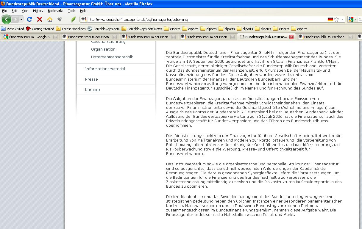Deutsche Finanzagentur Screenshot 2