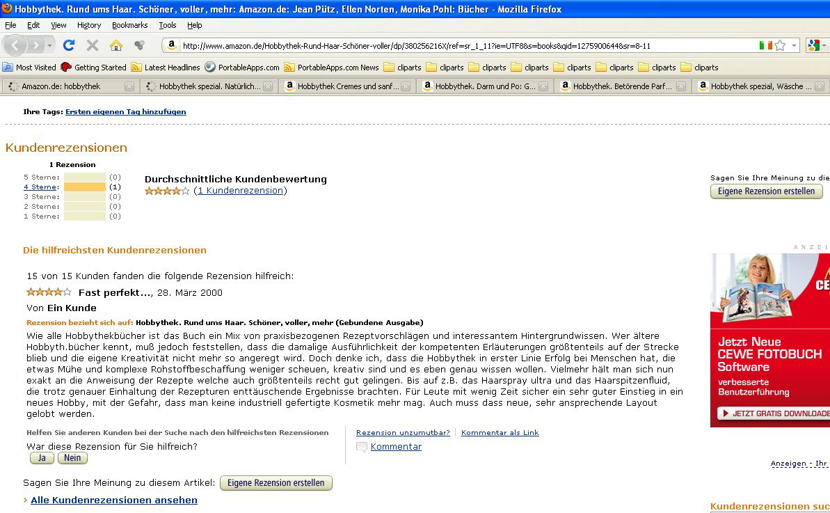 Hobbythek der deutlich beschriebene Qualittsverlust