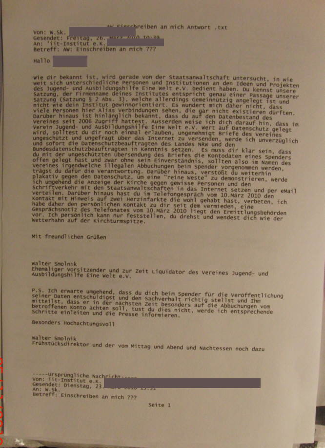 email verkehr mit iit ek Technologie Transfer